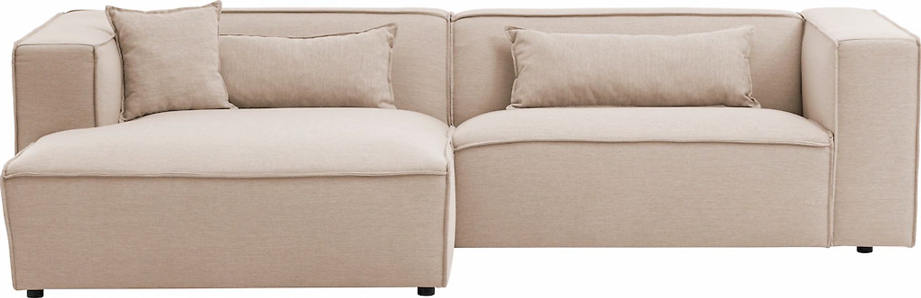 LeGer Home by Lena Gercke Ecksofa "PIARA mit Kedernaht, Cord, Leinenoptik o günstig online kaufen