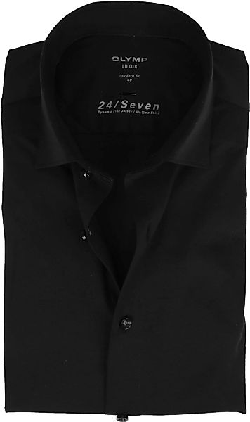 OLYMP Luxor Jersey Stretch Hemd 24/Seven Schwarz - Größe 42 günstig online kaufen