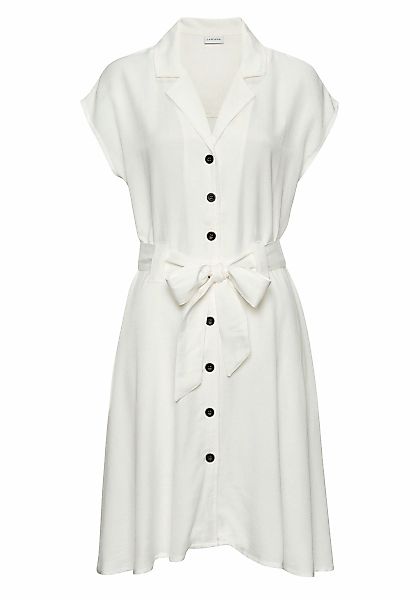 LASCANA Hemdblusenkleid, (mit Bindegürtel), aus Leinenmix günstig online kaufen
