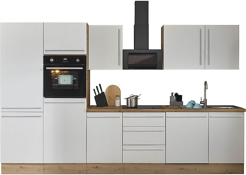 KOCHSTATION Küchenzeile Florida, Breite 340 cm, wahlweise mit E-Geräten,Sof günstig online kaufen