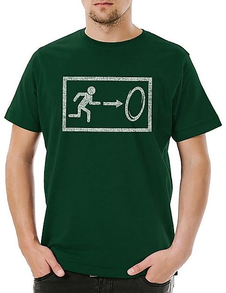 Urban Backwoods Print-Shirt Urban Backwoods Geek Exit Herren T-Shirt Grün G günstig online kaufen