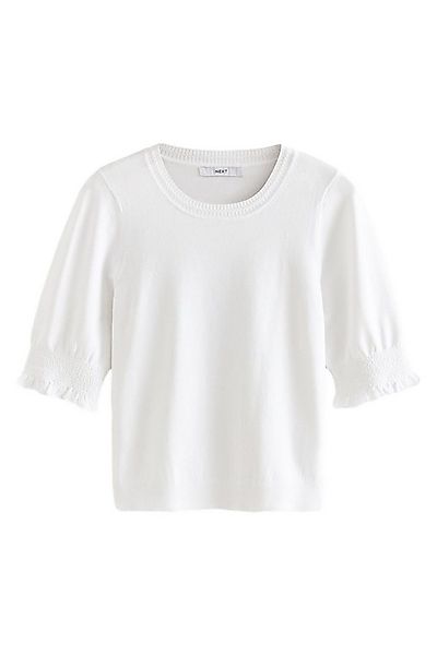 Next T-Shirt Kurzarm-T-Shirt mit Rüschenrand (1-tlg) günstig online kaufen