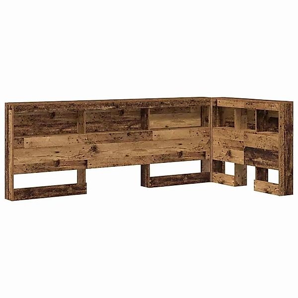 vidaXL Aufbewahrungskopfteil mit Regal Altholz 100 cm Holzwerkstoff 3335467 günstig online kaufen