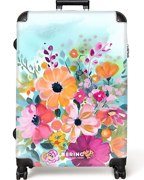NoBoringSuitcases.com© Hartschalen-Trolley Blumen - Farben - günstig online kaufen