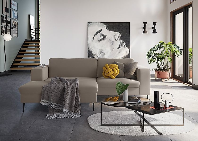 DOMO collection Ecksofa "Modica kompakt und elegant, Breite 244, L-Form", m günstig online kaufen