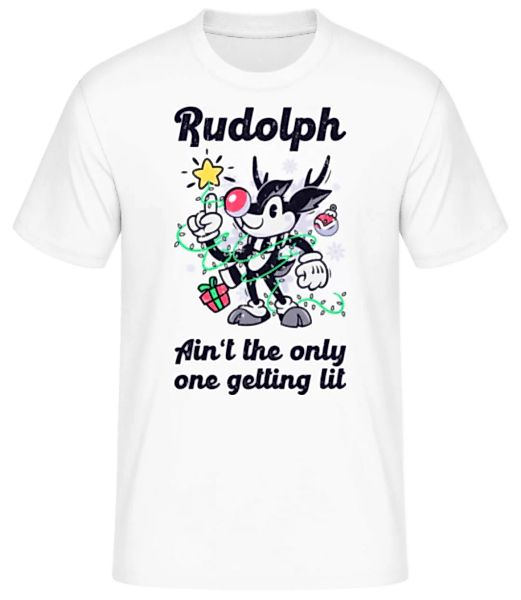 Rudolph Getting Lit · Männer Basic T-Shirt günstig online kaufen