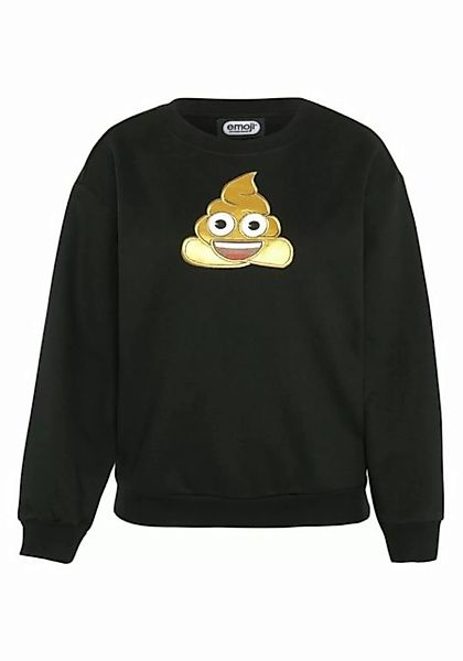 Emoji Sweatshirt mit Pile of Poo Print und Stickerei günstig online kaufen