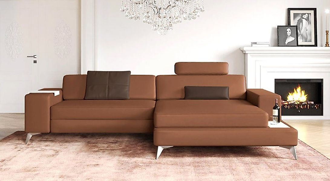 BULLHOFF Ecksofa Leder Ecksofa Eckcouch L-Form Designsofa »MÜNCHEN IV« von günstig online kaufen