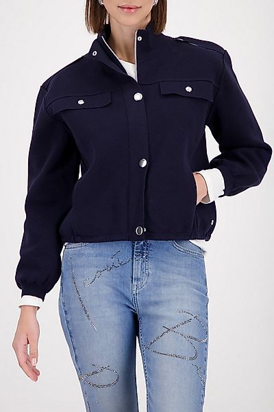 Monari Strickjacke Cargo-Stil, Regular Fit, Stehkragen, 2-Wege-Reißverschlu günstig online kaufen