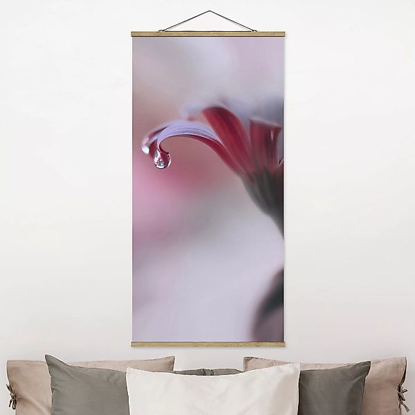 Stoffbild Blumen mit Posterleisten - Hochformat Invisible Touch günstig online kaufen