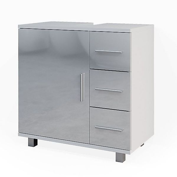 Vicco Waschbeckenunterschrank Ilias Weiß Hochglanz 60 x 61 cm günstig online kaufen