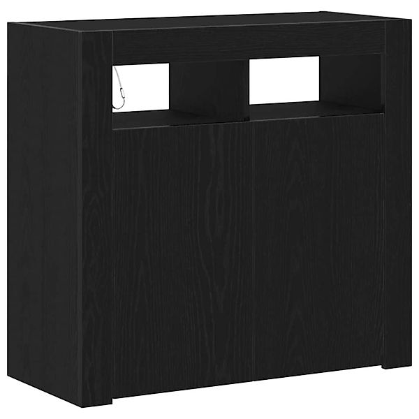 vidaXL Sideboard Schwarz 80 x 35 x 75 cm Holzwerkstoff 862568 günstig online kaufen