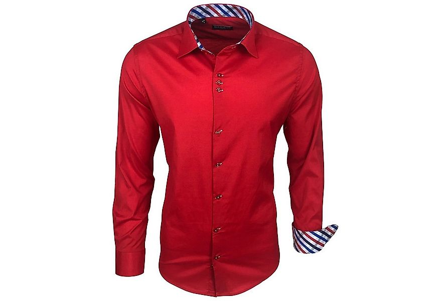 Baxboy Langarmhemd Baxboy Herren Kariert Hemd Kentkragen Langarm Business K günstig online kaufen