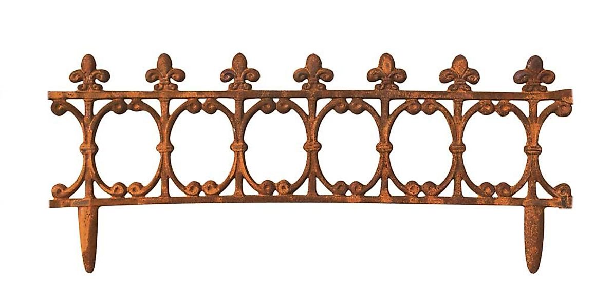 Beetzaun Metall Gusseisen Lilie Rost Beeteinfassung Antik-Stil Beetumrandun günstig online kaufen
