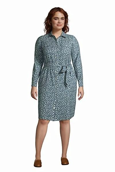 Blusenkleid aus Baumwoll-Flanell in großen Größen, Damen, Größe: 56-58 Plus günstig online kaufen