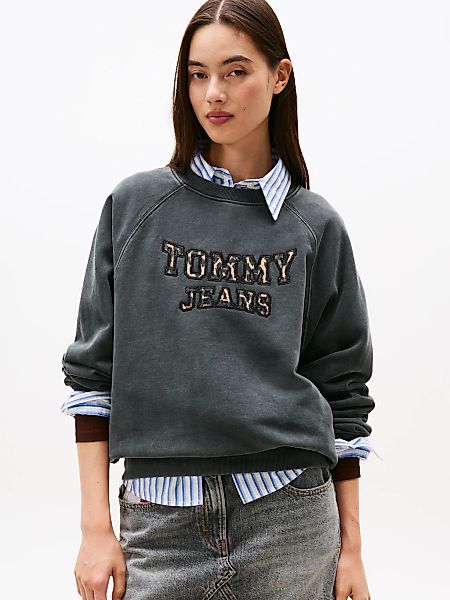 Tommy Jeans Sweatshirt "TJW BXY LEOPARD VARSITY CREW" günstig online kaufen