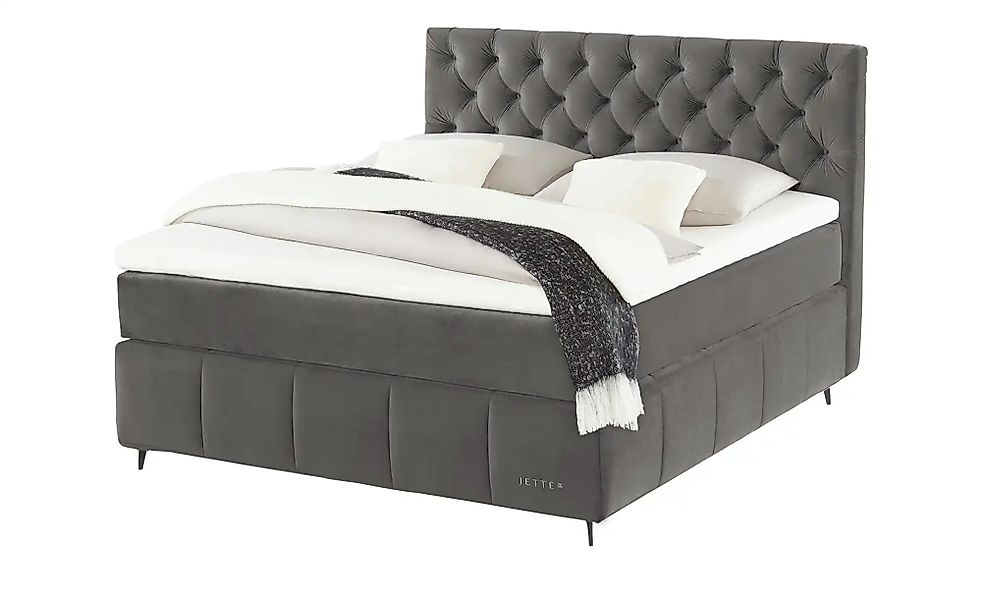 Jette Home Boxspringbett  Jette Glam ¦ grau ¦ Maße (cm): B: 202 H: 132,5 Be günstig online kaufen
