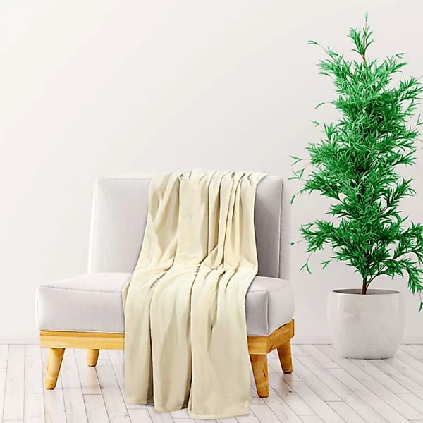 Vidaxl Decke Creme 150x200 Cm Polyester günstig online kaufen