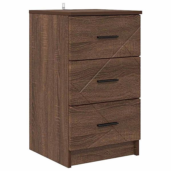 vidaXL Nachttisch Braun Eichen-Optik 38 x 38 x 66 cm Holzwerkstoff 883381 günstig online kaufen
