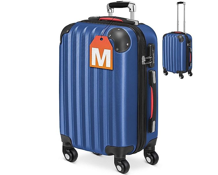 monzana Hartschalen-Trolley, 4 Rollen, Handgepäck Zahlenschloss Reisekoffer günstig online kaufen