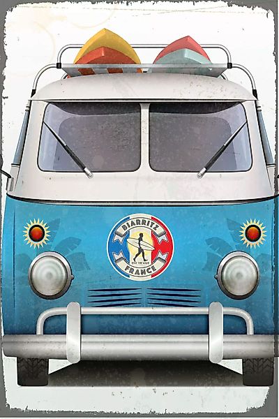 queence Metallbild "Biarritz Surf Bus", (1 St.) günstig online kaufen