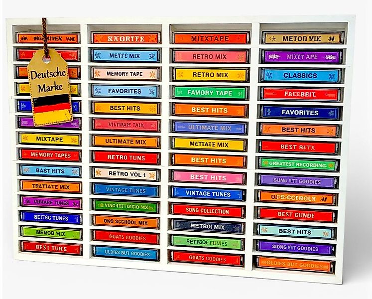 FabaCare CD-Regal MC Regal aus Holz für 60 Kassetten, Kassettenregal günstig online kaufen