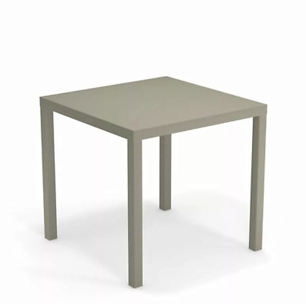 quadratischer Tisch Nova metall grau / Metall - 80 x 80 cm - Emu - Grau günstig online kaufen