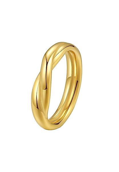 Hey Happiness Fingerring Wickelring Edelstahl Damen, 18K vergoldet wasserfe günstig online kaufen