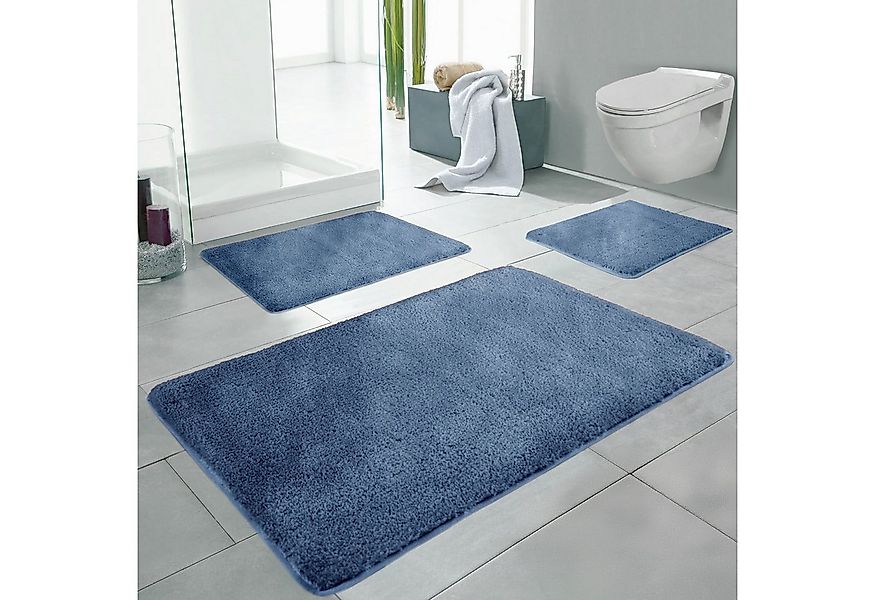 LindenBerg Badematte Badvorleger mit Mikrofaser - Badezimmer Teppich, Höhe günstig online kaufen