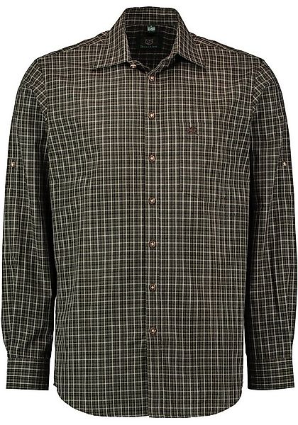 OS Trachten Outdoorhemd Sibol Langarm Jagdhemd mit Hirsch-Stickerei auf der günstig online kaufen