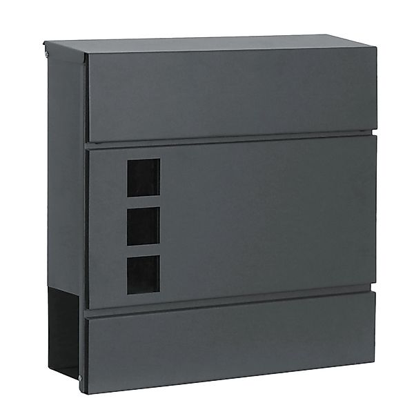 KARAT Briefkasten Jules Stahl Wandbriefkasten mit Zeitungsfach und Sichtfen günstig online kaufen