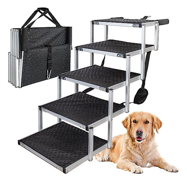 Petigi Hunderampe Hundetreppe Anti Rutsch Einstiegshilfe faltbar 5 Stufen H günstig online kaufen