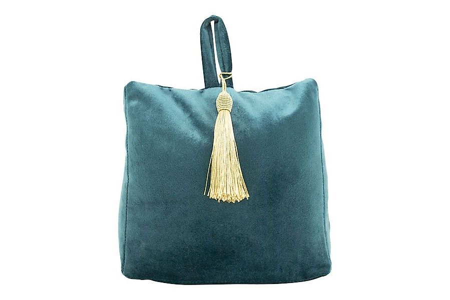 Mars & More Bodentürstopper Türstopper, samt petrol, ca. 17 x 11 x 18 cm günstig online kaufen