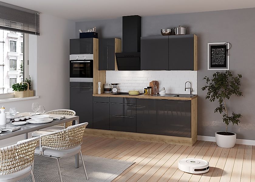 KOCHSTATION Küchenzeile "KS-Aken" Breite 270 cm, wahlweise mit E-Geräten, m günstig online kaufen