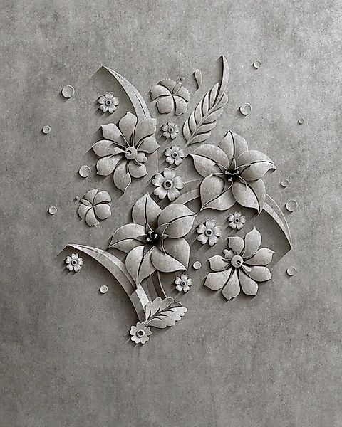 living walls Fototapete »Walls by Patel Relief 1« glatt Vlies, Wand, Schräg günstig online kaufen