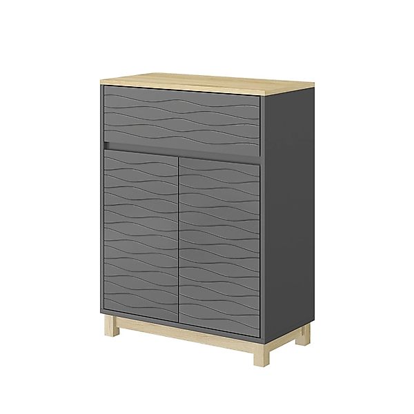 Vicco Midischrank Livia Anthrazit 60 x 80 cm mit Schublade günstig online kaufen