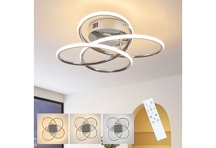 Nettlife LED Deckenleuchte LED Deckenleuchte Flur Schwarz Modern Dimmbar, D günstig online kaufen