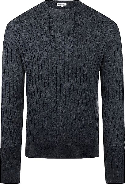 McGregor Cable Pullover Merinowolle Melange Navy - Größe M günstig online kaufen