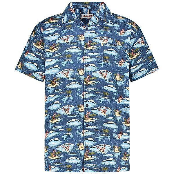 Kamro Freizeithemd mit Allover-Muster Farbe dunkelblau Größe: 4XL günstig online kaufen