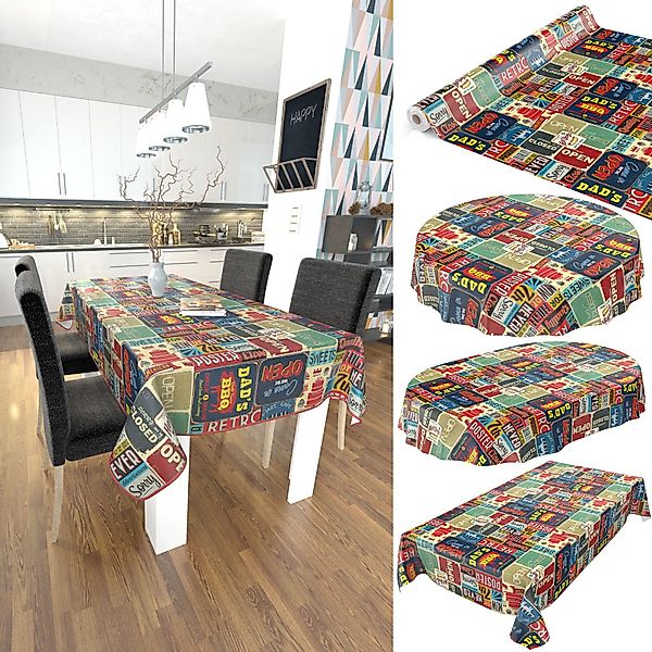 ANRO Tischdecke Wachstuchtischdecke Gartentischdecke Wachstischdecke (Einze günstig online kaufen