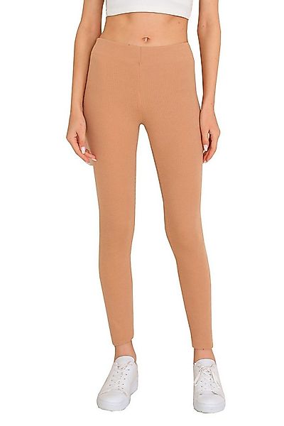 Bongual Leggings Rippstruktur Treggings unifarben günstig online kaufen
