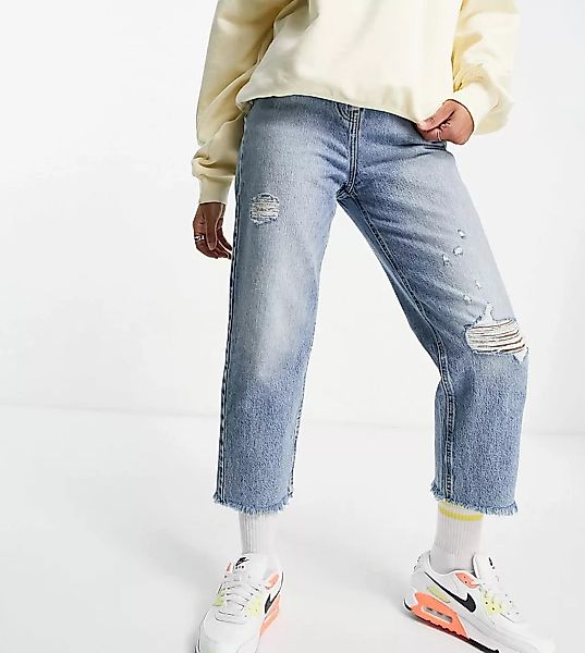 COLLUSION – x005 – Jeans im Stil der 90er mit kurzem Schnitt & geradem Bein günstig online kaufen