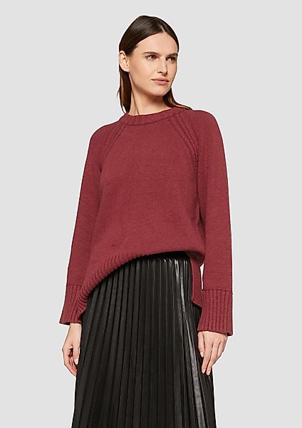 s.Oliver Longpullover Strickpullover Strickpullover mit Raglanärmeln günstig online kaufen