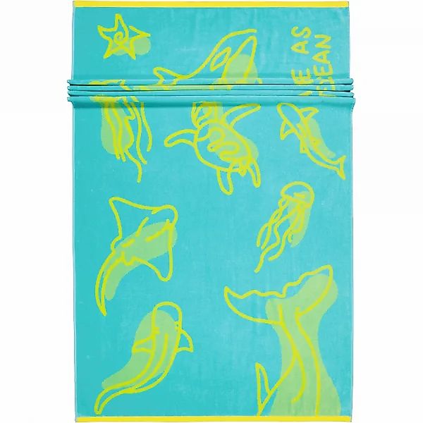 Vossen Strandtücher Free Ocean - Farbe: light azure - 0002 - 100x180 cm günstig online kaufen
