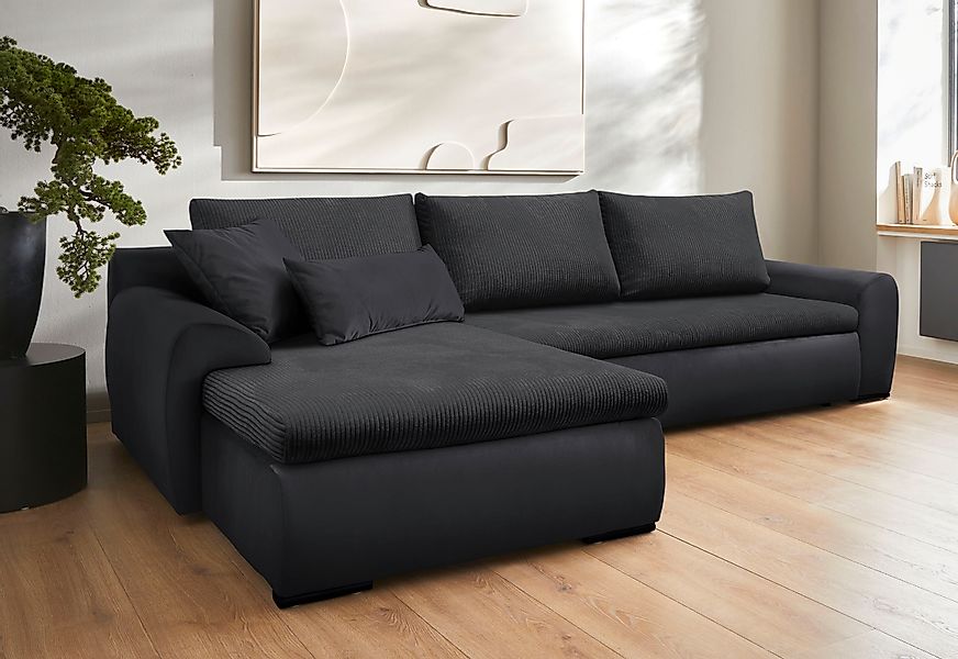 Home affaire Ecksofa »Win, L-Form, Breite 285cm« optional mit Schlaffunktio günstig online kaufen