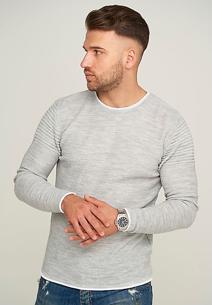 behype Strickpullover "MKLAYER57", in trendiger Layer-Optik günstig online kaufen