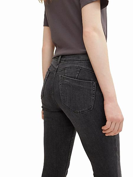 Tom Tailor Denim Damen Jeans JONA - Extra Skinny Fit - Grau- Used Mid Stone günstig online kaufen