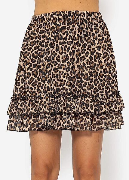 SASSYCLASSY Rüschenrock Rüschenrock Damen kurz in A-Linie mit Volants Minir günstig online kaufen