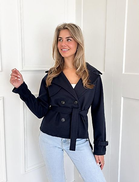 Worldclassca Trenchcoat Worldclassca Kurzer Doppelreihiger TRENCHCOAT günstig online kaufen