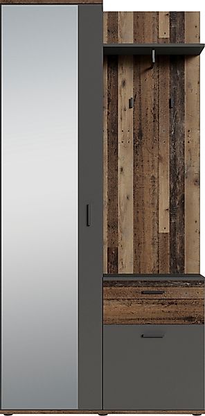 INOSIGN Kompaktgarderobe "Jakob", mit großem Spiegel und Ablage, Breite 97 günstig online kaufen
